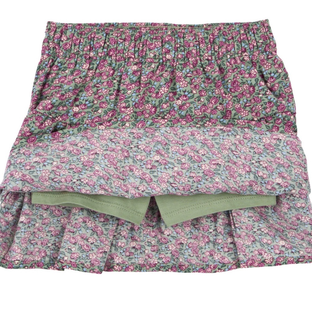 OshKosh B'gosh 4T Floral Skirt with Green Base